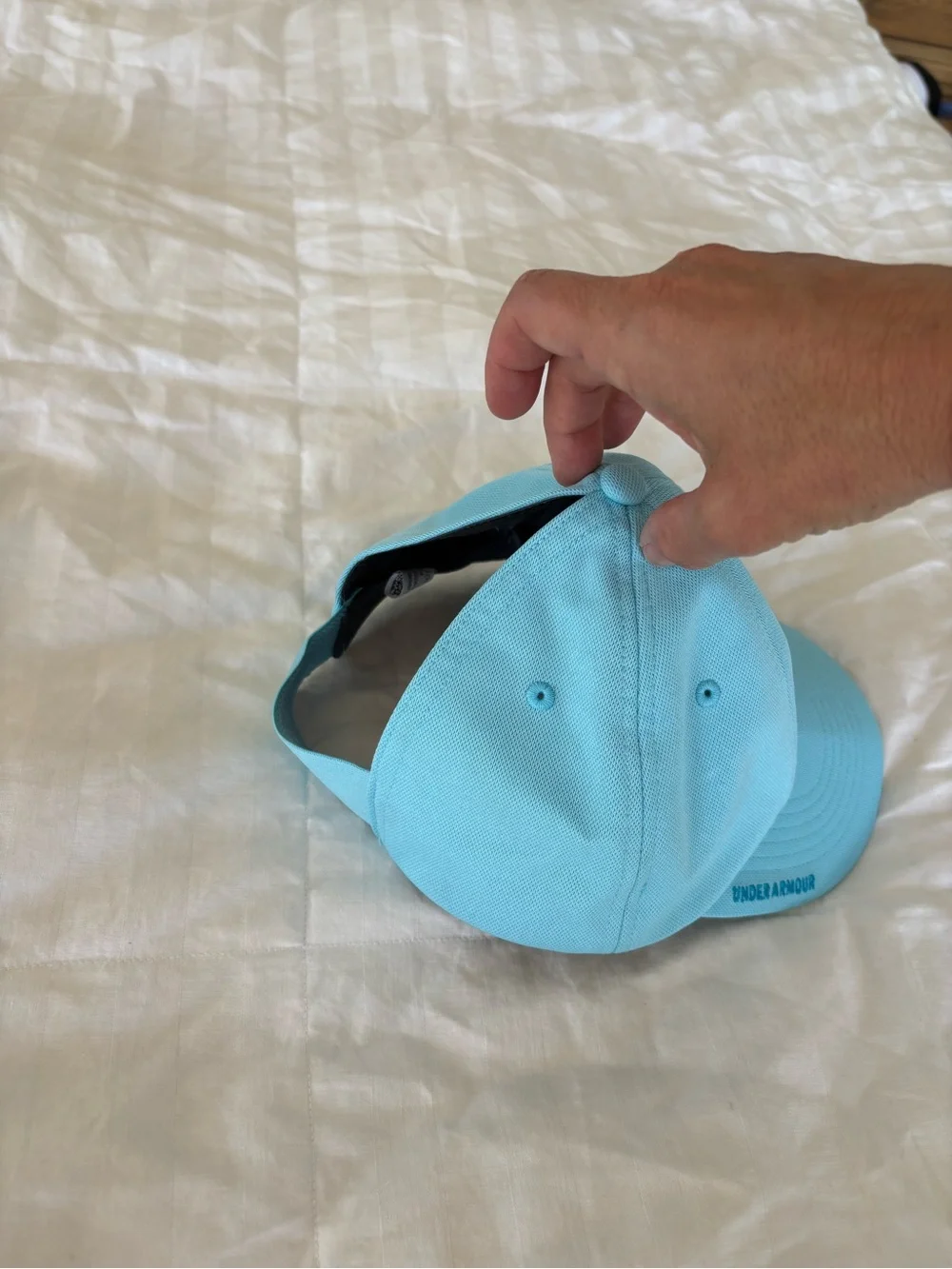 Under Armour Light Blue Girls Baseball Cap Hat with elastic back